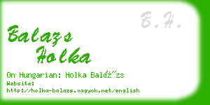 balazs holka business card